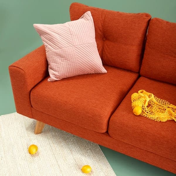 Rust 3-Seater Sofa