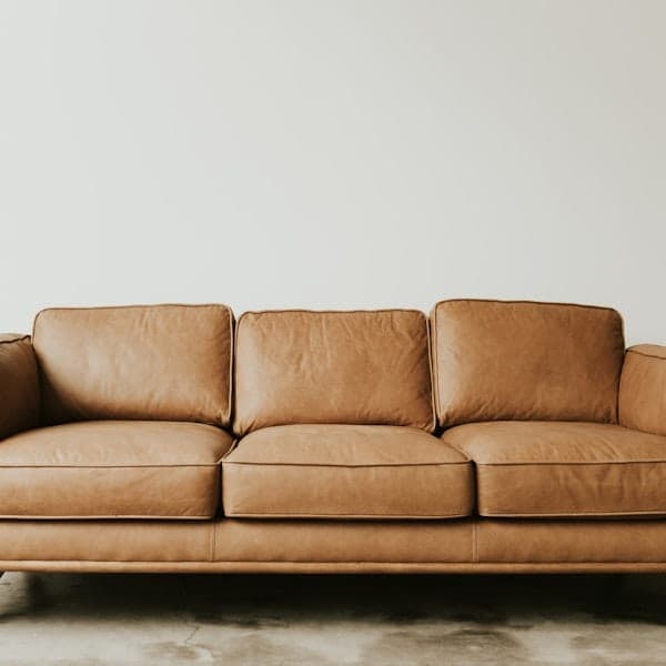 Cognac Leather Sofa